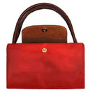 Mode-faltbare Damen-Einkaufstasche-rote Polyester-Handtaschen fördernd