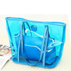 Transparente Damen-Einkaufstaschen klären PVC-Handtaschen, orange/Rot/Blau
