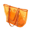 Transparente Damen-Einkaufstaschen klären PVC-Handtaschen, orange/Rot/Blau