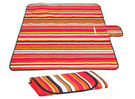 Faltende Strand-umfassende große wasserdichte Picknick-Wolldecke mit den Streifen gedruckt