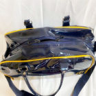 Lackiertes Leder PVC-Spiegels Leder spaltete weg Umhängetaschereisetascheneinkaufstasche-Turnhallentasche auf